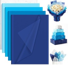 Blue Tissue Paper Bulk 20x14 Inch 500 PCS Sheets 5 Colors Gift Wrap Crafts