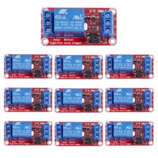 12V Relay Module 1-Channel with Optocoupler Isolation, High/Low Level Triggering