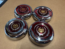 Tru-spoke Wire Wheel Button Style Caps Vogue Cadillac Metal.