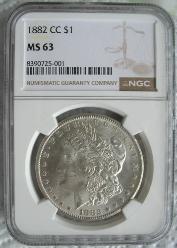 1882-CC Morgan Silver Dollar NGC MS-63
