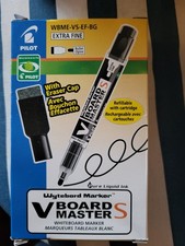 Image of Pilot V-Board Master S 3.5 mm Tip Extra Fine Whiteboard Marker with Eraser - Bla