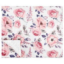 Baby Blanket for Girls, Super Soft Double Layer Mink Blankets with Dotted Bac...