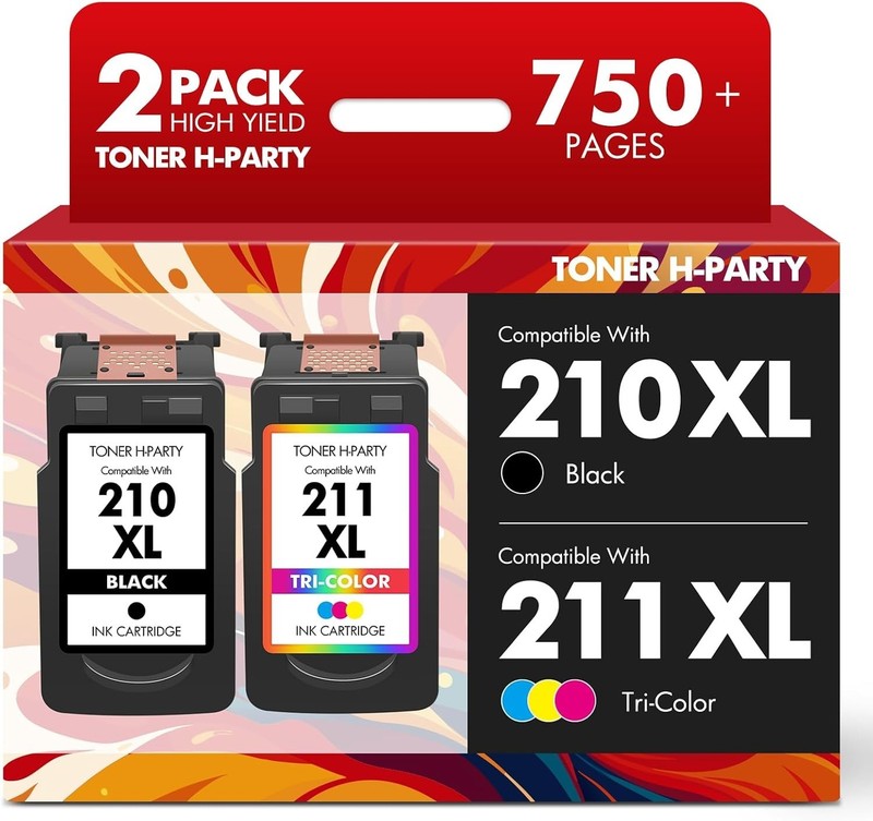  210 XL and 211 XL MX410 Ink Cartridges Replacement for Canon 210XL and 211XL
