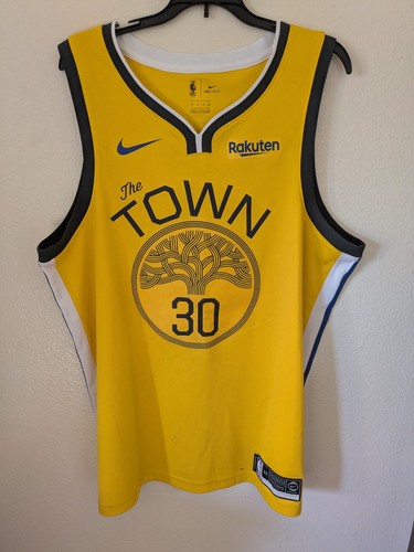  Warriors Stephen Curry The Town City Swingman Jersey Size XL