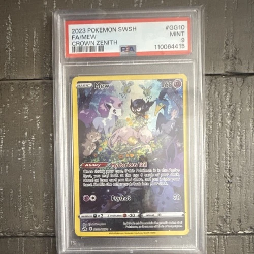 Pokémon Mew GG10/GG70 Crown Zenith Galarian Gallery Ultra Rare Holo PSA 9 2023