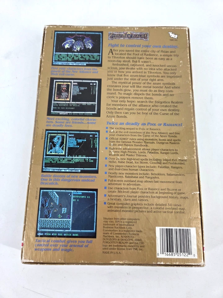 New Sealed Dungeons and Dragons Curse of the Azure Bonds Commodore 64/128 Rare - Image 2 of 4