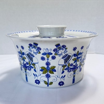 Figgjo Flint Casserole Dish Turi Design Lotte Blue Green Norway Good 12000