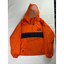 Charles River Auburn Tigers Y2K SZ M Windbreaker Jacket Orange Half Zip Anorak