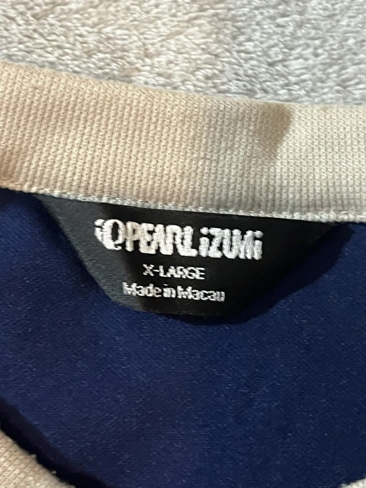 Vintage Red Blue Pearl Izumi Cycling Pullover XL Quarter Zip 3/4 Sleeve Jersey - Image 3 of 4