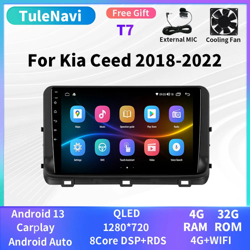 For Kia Ceed 3 2018-2022 GPS Navigation Screen Android CarPlay Car Radio Player - Picture 9 of 32