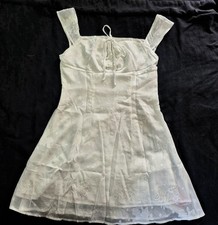 NEW Cider Women's White on White Floral Mini Dress Closets Happy Hour Sz: Large