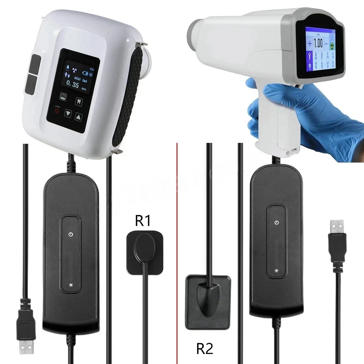 Kit De Rayos X Dental Portátil AZDENT: Máquina Apex X USB Con Sensor Digital Tamaño Grande