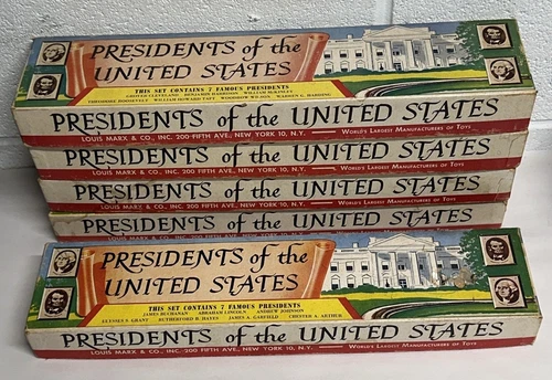 Vintage Louis Marx Presidents of The United States 5 Box Set (Read)