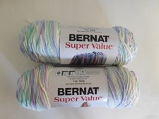 lot of 2 Skeins Bernat Super value yarn 5oz color Twinkle