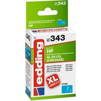 Edding EDD-343 Cyan Tintenpatrone Ersetzt Hp 951XL (CN046AE)