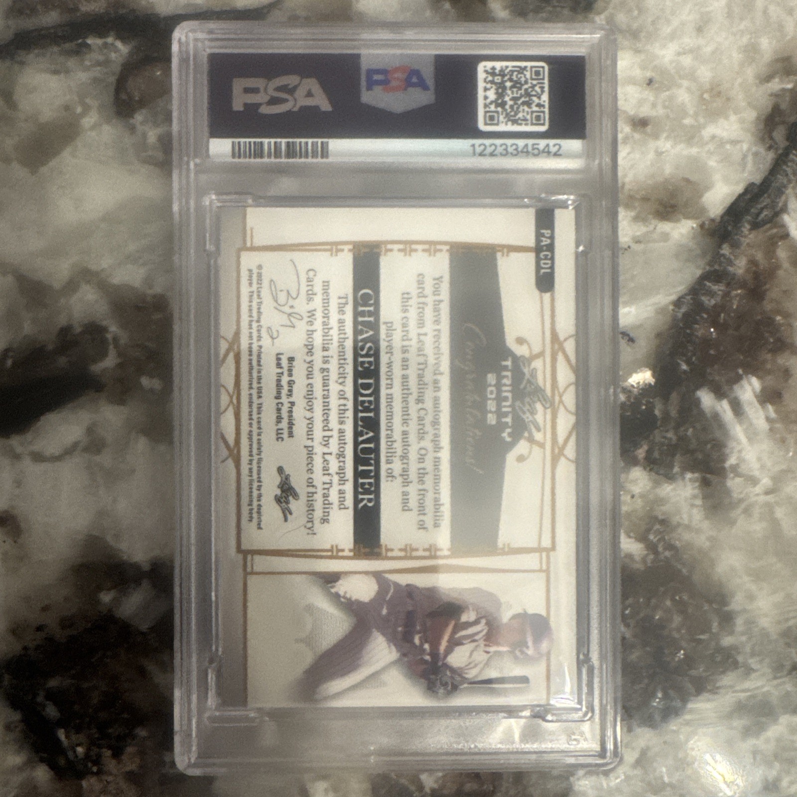 Holiday sale ! 🔥 Trinity Chase Delauter RC Auto Patch Silver Foil #/99 PSA 8 view 2
