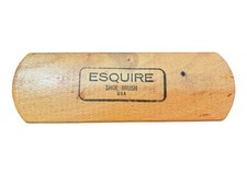 Vintage Esquire Wooden Shoe Polish Brush 100 Horse Hair Made In USA 6.5 In