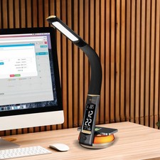 OttLite Wireless Charging LED Lamp Colour Changing Base Desk Light Black Office