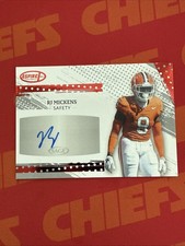 2025 Sage Aspire Football RJ Mickens Auto - Red Foil Los Angeles Chargers RC