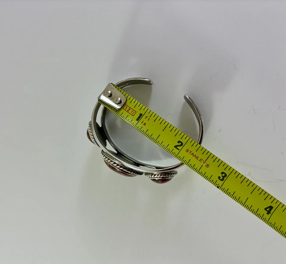 Brazalete Jay King Mine Finds Miel Ámbar Plata Esterlina Talla Promedio Foto 3 de 4