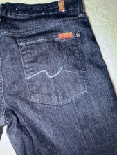 New 7 For All Mankind Stretchy Straight Dark Denim Jeans Size 30/10