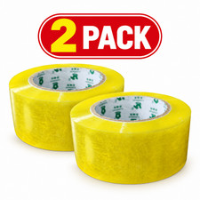 Packing Sealing Tape Pack of 2 Transparent Yellow Strong Adhesive