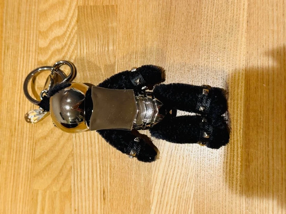 PRADA Keyring Keychain Bag Charm Teddy Bear Black From Japan 127678K Authentic - Image 3 of 4