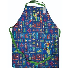 Disney Store Enchanted Tiki Room Apron Kitchen Fabric Adult Parks World Blue