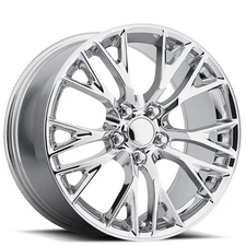 F18x8.5/R19x8.5" Staggered Corvette C7 Wheels FR 22 Z06 Chrome OEM Replica (S03)