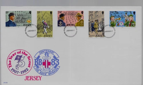 1982 Jersey Scouts and Boy's Brigade Anniversary FDC