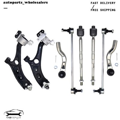 For 2017-2022 Honda CR-V 8Pcs Front Lower Control Arms Sway Bars Tie Rods Kit