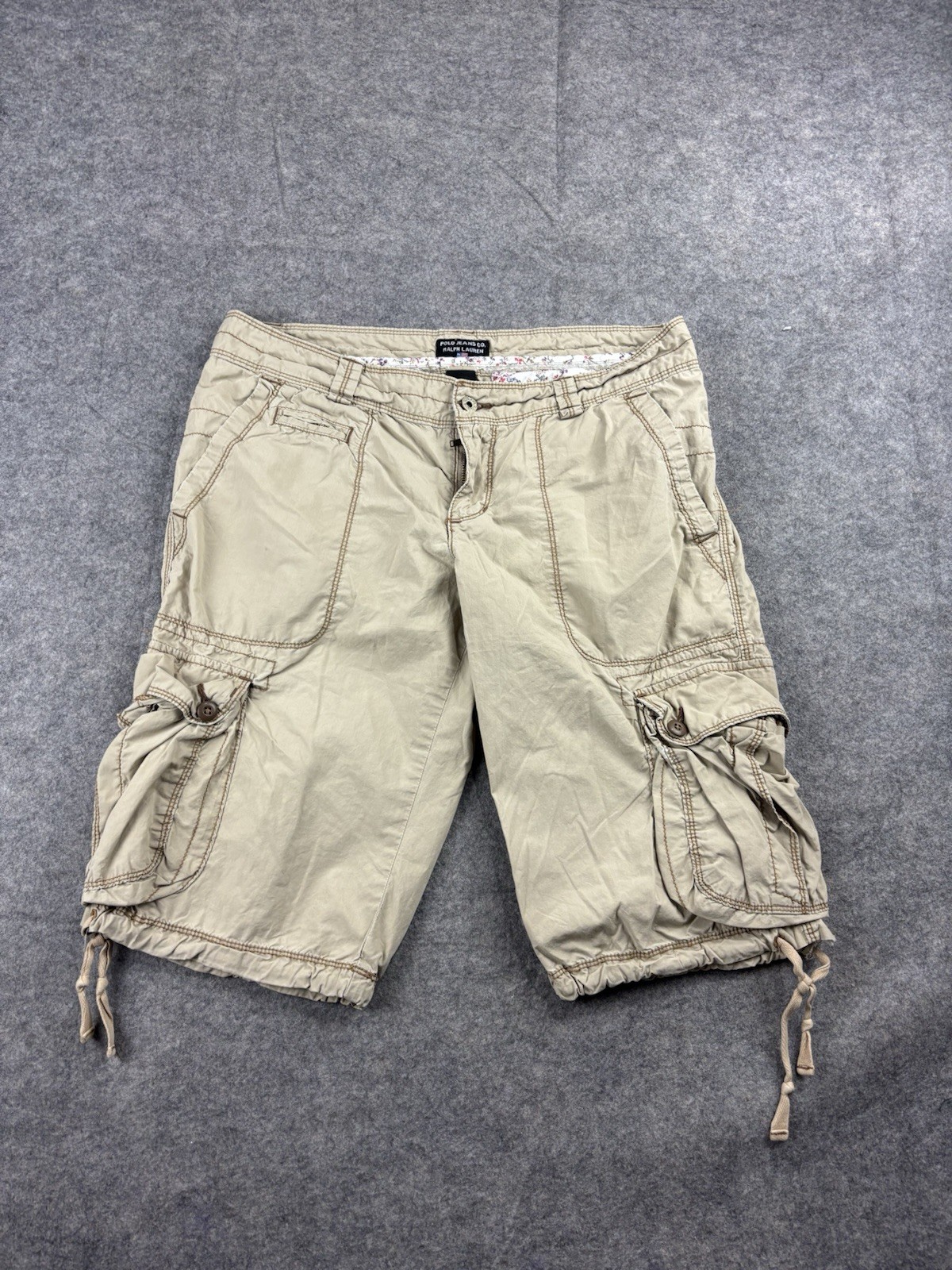 Polo Jeans RL Women’s 8 Shorts Low Rise Cargo Military Baggy Utility Y2K VTG Y2K