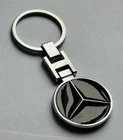 NEW MERCEDES BENZ KEYRING KEYCHAIN BLACK SILVER METAL KEYFOB RARE DESIGN UK SELR
