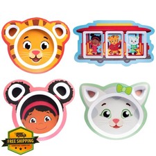 4pc Daniel Tiger Toddler Mealtime Plates BPA Free Dishwasher Safe