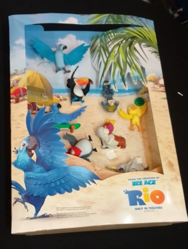 Rio Happy Meal Display POP McDonald's Toys COMPLETE 2011 - Image 2 of 4