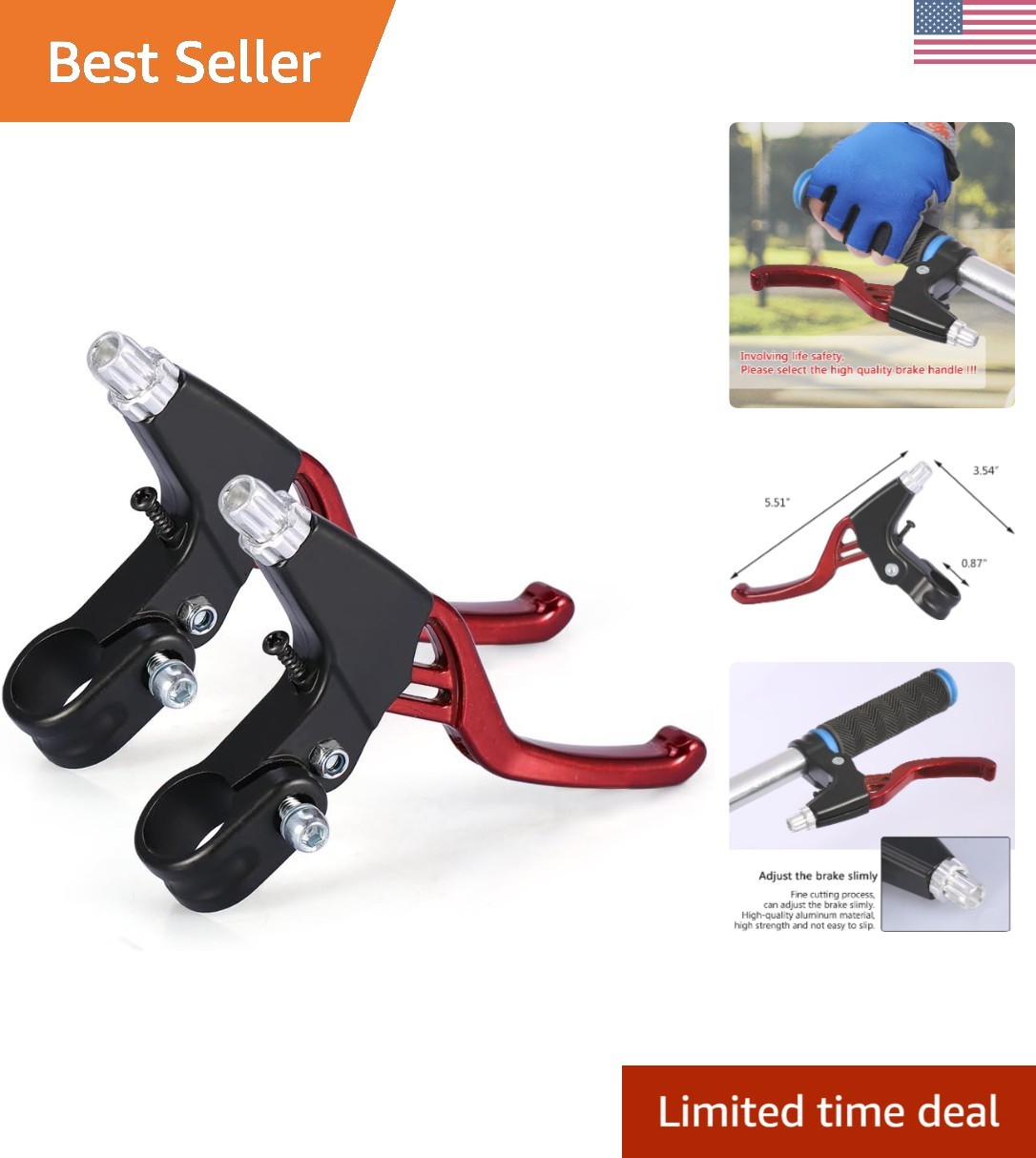 Brake Lever Set - 2.2cm Handlebar Compatibility