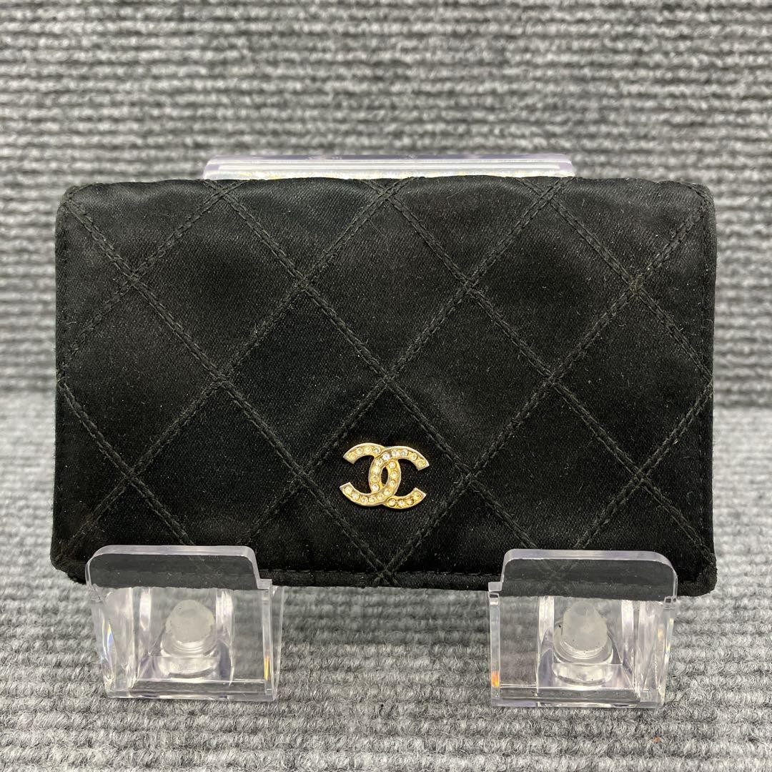 CHANEL Bi-fold Wallet with Coin Case in Black 2724 VD601419
