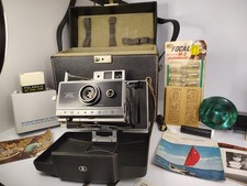 Vintage Polaroid 250 Automatic Land Camera, Case Flash, plus extras Untested