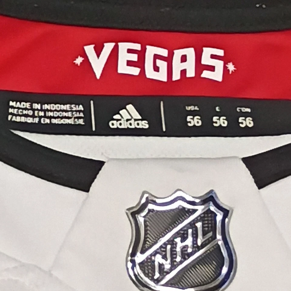 👾NHL Adidas Vegas Golden Knights Authentic Away Jersey White Gold Black Sz 50 - Image 4 of 4