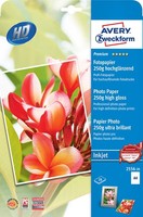 Avery Zweckform 2556-20 Premium Inkjet Fotopapier (20 Blatt, 250 G/M², Din A4 Pa