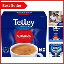 160 Count Pack of Tetley  Black Tea Bags - 500g of Timeless Flavor 0.07 per strip