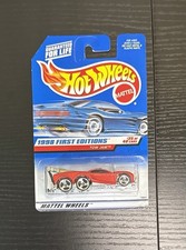 1998 Vintage Hot Wheels #658 First Editions 25/40 TOW JAM Red w/3 Spoke Malaysia
