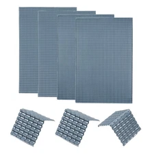Miniature Roof Tiles PVC for Model Building Dark Grey Pack of 4,1:30