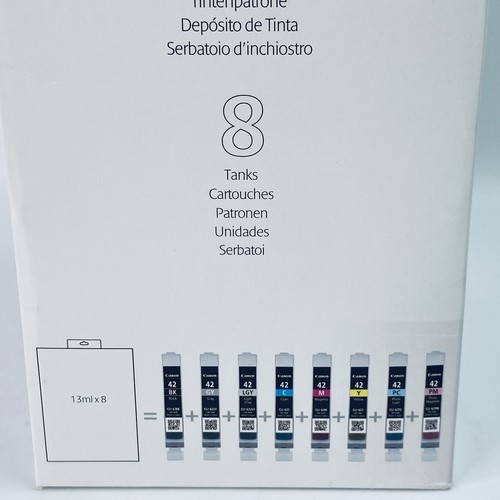 Cartuchos de tinta de impresora multipack originales Canon CLI-42 paquete de 8 Pixma Pro-100 ¡NUEVO! - Imagen 5 de 15
