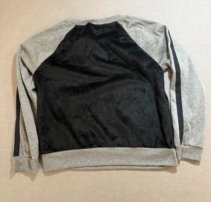 Suéter Isaac Mizrahi NY Mujer Grande Negro Gris Rayas Manga Larga Pullover Foto 3 de 4