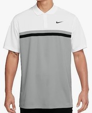 Nike Dri-Fit Victory Men's Golf Polo Shirt DH0845-100 White/Grey Size XXL New
