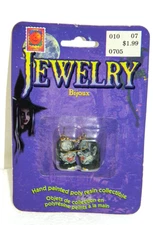 Vintage 1995 Paper Magic Group Halloween Jewelry Resin Earrings: Dracula Vampire