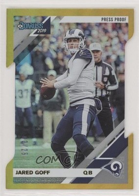 2019 Panini Donruss Press Proof Gold Die-Cut 3/25 Jared Goff #138 0c6