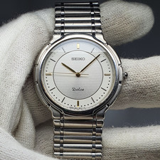 Seiko "Dolce" Sept. 1990 Bandoier Solid-Link Bracelet, Japan-Made (5E31-6B10)