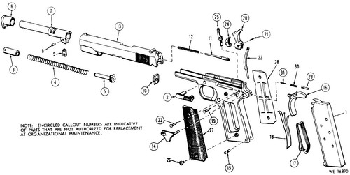 M1911A1 .45 Caliber Pistol Service Repair Parts and Operator 7 Manuals on CD - 第 3/7 張圖片